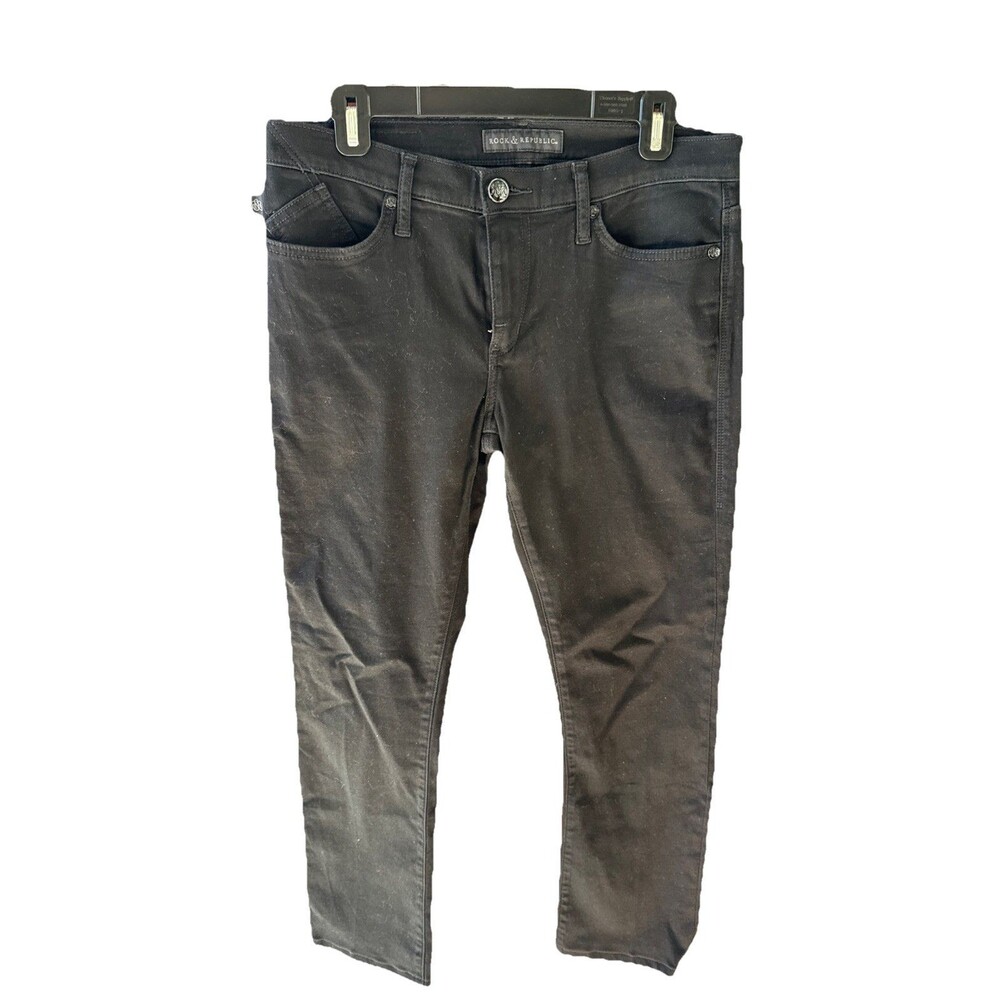 Rock & Republic Jeans Women's Size 12 M Stretch Denim Black
